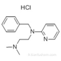 HYDROCHLORURE DE TRIPELENNAMINE CAS 154-69-8